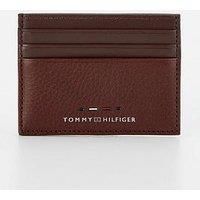 Tommy Hilfiger Embroided Stripe Logo Cc Holder Wallet - Brown