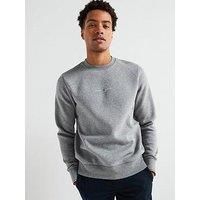 Tommy Hilfiger Small Centre Logo Tipped Crew Sweater - Grey