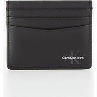 Calvin Klein Jeans Men MONOGRAM SOFT CARDCASE 6CC, Black, One Size