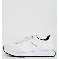 Calvin Klein Leather/Mesh Lace Runner - White