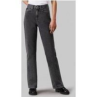 Calvin Klein Jeans High Rise Straight Jeans - Denim Grey