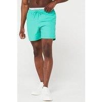 Calvin Klein Men/'s Medium Double Wb Swim Trunk, Jade Tide, XXL