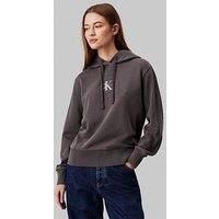 Calvin Klein Jeans Monologo Hoodie - Washed Black