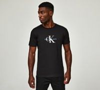 Calvin Klein Jeans Monologo Distressed T-Shirt - Black - Size M