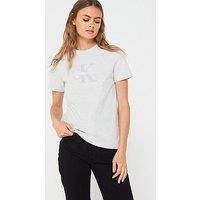 Calvin Klein Jeans Monologo Short Sleeve T-Shirt - Grey