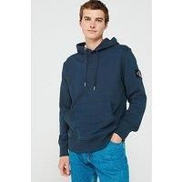 Calvin Klein Jeans Badge Sleeve Overhead Hoodie - Navy