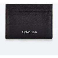 Calvin Klein Contrast Leather Card Holder - Black