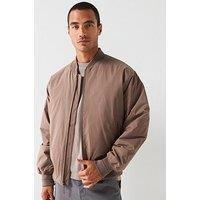 Calvin Klein Cotton Bomber Jacket - Brown