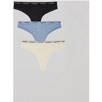 Calvin Klein Women/'s 3 Pack Brazilian (Low-rise) 000qd5225e Brazilians, Multi (Black/ Ivory/ Troposphere), L