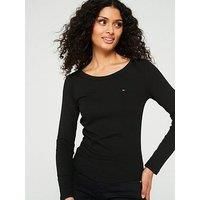 Tommy Hilfiger Slim Long Sleeve Top - Black