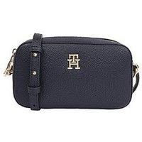 Tommy Hilfiger Women/'s TH Emblem Camera Bag Crossovers, Space Blue, One Size