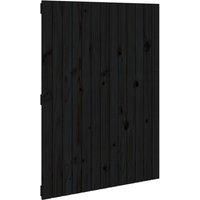 vidaXL Wall Headboard Black 82.5x3x110 cm Solid Wood Pine