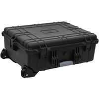 Wheeled Flight Case Black 63x50x23 cm PP Storage Handle vidaXL