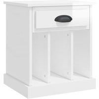 Vidaxl Bedside Cabinet High Gloss White 43X36X50 Cm