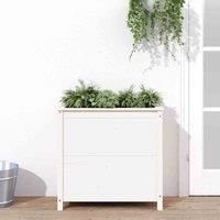 vidaXL Garden Planter White 82.5x40x78cm Solid Wood Pine