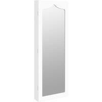 Mirror Jewellery Cabinet Wall Mounted White 37.5x10x106 cm vidaXL