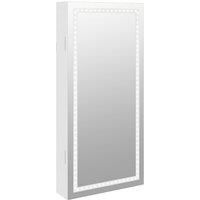 Mirror Jewellery Cabinet with LED Lights Wall Mounted vidaXL