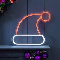 Luca Lighting Neon Santa's Hat Light Hanging Wall Christmas Decoration