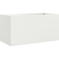 vidaXL Planter White 62x30x29 cm Cold-rolled Steel