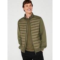 Tommy Hilfiger Quilted Front Zip Through Sweat - Khaki