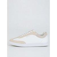 Calvin Klein Cupsole Leather Lace Up Trainer - White