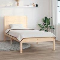 Bed Frame Solid Wood 75x190 cm Small Single