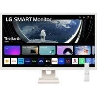 LG MyView Smart Monitor 32SR50F, 32 Inch, Full HD 1080P IPS Panel, Built in Speakers, Wifi & Bluetooth Connectivity, webOS Smart TV Apps with Remote Control, White