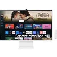 Samsung 32" M80D UHD White Smart Monitor with Speakers and Remote (LS32DM801UUXXU)