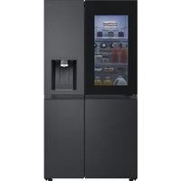 LG InstaView GSXE91EVAD American-Style Smart Fridge Freezer - Black Steel, Black