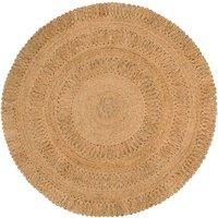 Area Rug Hand-braided Jute 150 cm Round