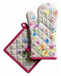 Maison d' Hermine Oven Mitt & Pot 100% (19cm x 33cm) (20cm x 20cm)