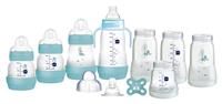 MAM Easy Start Self Sterilising Anti Colic Starter Set, Newborn Bottle Set and Soother, Newborn Essentials, Blue (Designs May Vary)