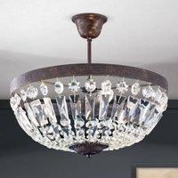 ORION Andara ceiling light, glass crystal chains 40 cm