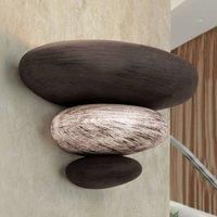 ORION Litica wall light, beige-brown, stone imitation