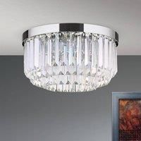 ORION Prism LED ceiling light, chrome, 35 cm