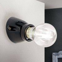 ORION Frost wall light, ceramics, black