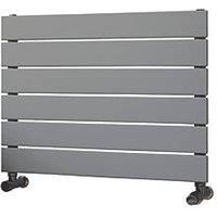 Ximax Vertirad Satin Silver Effect Horizontal Designer Panel Radiator, (W)600mm X (H)445mm