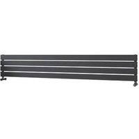 Ximax Vertirad Satin Anthracite Horizontal Designer Panel Radiator, (W)1800mm X (H)295mm