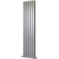 Ximax Vertirad Duplex Horizontal or vertical Designer Radiator Silver effect (W)445mm (H)1800mm