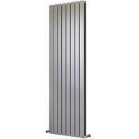 Ximax Vertirad Duplex Silver Effect Silver Effect Horizontal Or Vertical Designer Radiator, (W)595mm X (H)1800mm