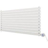 Ximax Champion Satin White Horizontal Designer Radiator, (W)1200mm X (H)584mm