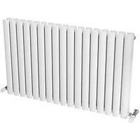 Ximax Champion Duplex Satin White Horizontal Designer Radiator, (W)990mm X (H)600mm