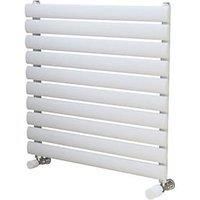 Ximax Champion Satin White Horizontal Designer Radiator, (W)600mm X (H)584mm