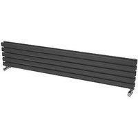 Ximax Champion Duplex Matt Anthracite Horizontal Designer Radiator, (W)1500mm X (H)294mm