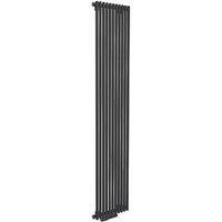 Ximax Gamba Matt Anthracite Vertical Designer Radiator, (W)400mm X (H)1800mm