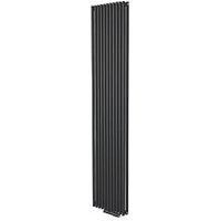 Ximax Gamba Duplex Matt Anthracite Vertical Designer Radiator, (W)400mm X (H)1800mm