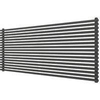 Ximax Gamba Matt Anthracite Horizontal Designer Radiator, (W)1400mm X (H)610mm