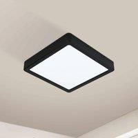 EGLO connect.z Smart Home LED ceiling light panel Fueva-Z, 8.3 inches, Zigbee bathroom lighting, app and voice control, white tunable lights (warm - cool white), black, IP44