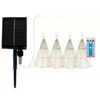 4-Pack Solar Power Fireworks Lights - 3 Led Options & 3 Colours