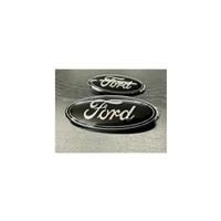 2PCS FORD BLACK EMBLEMS OVAL 9 INCH LOGO Grille/Tailgate Badge 2004-16